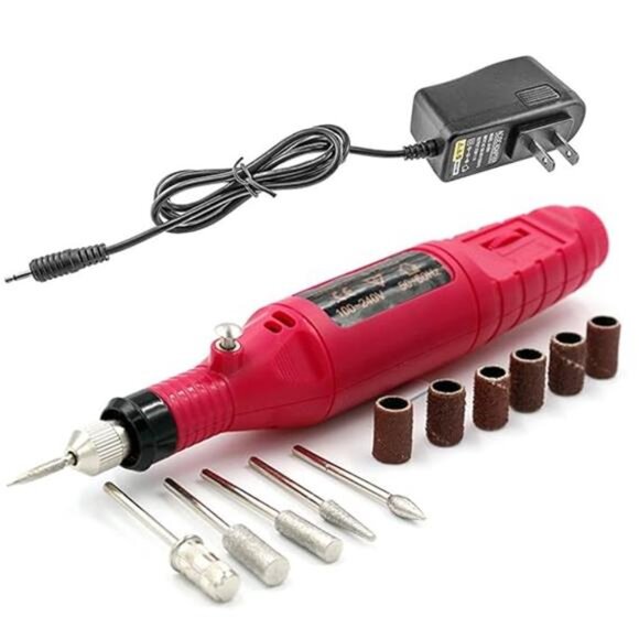 Portable Electric Nail Drill Set Pen Sander Polish Machine Acrylic Gel Filer Kit - Picture 7 of 7